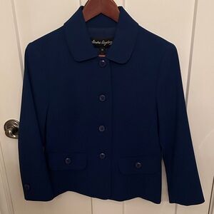 Sandra Angelozzi Elegant Made in Canada Women's Royal Blue Blazer, size 38